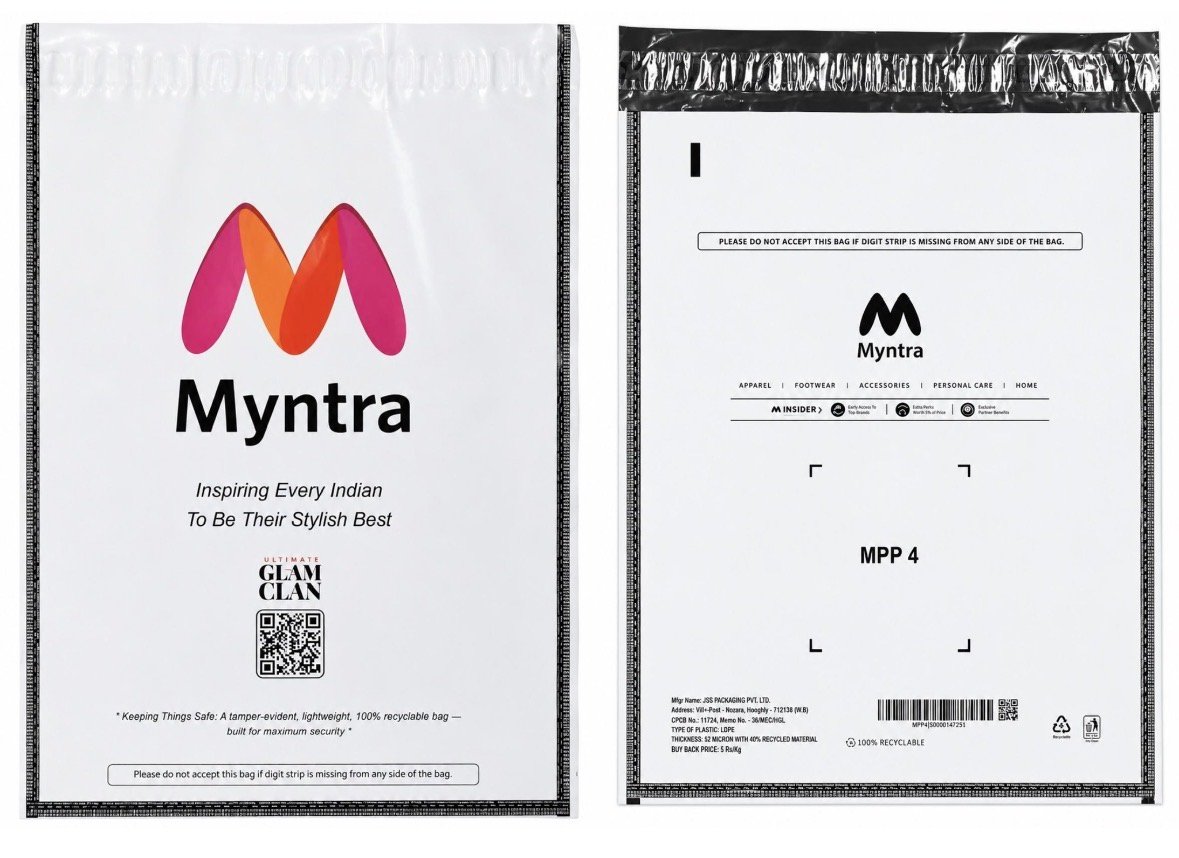 Myntra Poly Bag MPP4 – 11.5in X 14in (W x L)