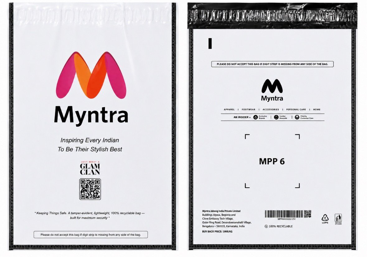 Myntra Poly Bag MPP6 – 15in X 17.5in (W x L)