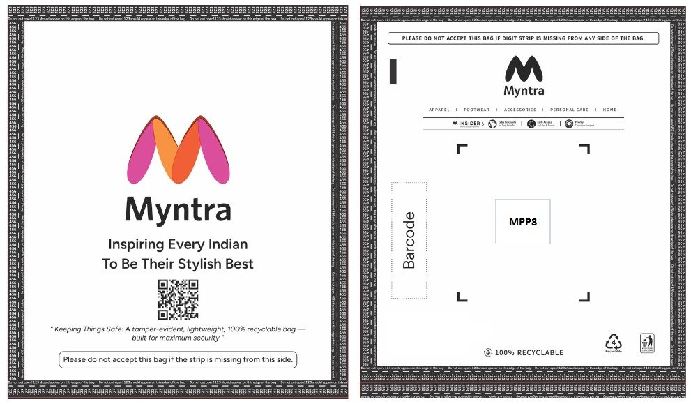 Myntra Poly Bag MPP8 – 19in X 23in (W x L)